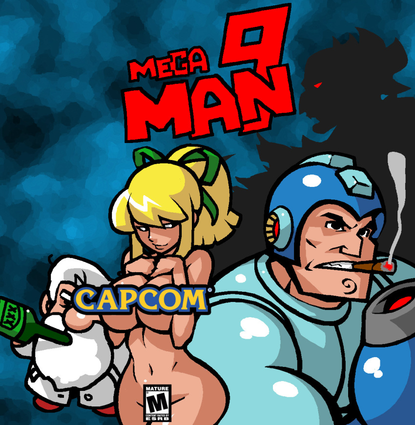 brother_and_sister capcom censored dr_light mega_man megaman megaman_(character) nintendo nude rockman rockman_(character) roll_(rockman) sub_tank