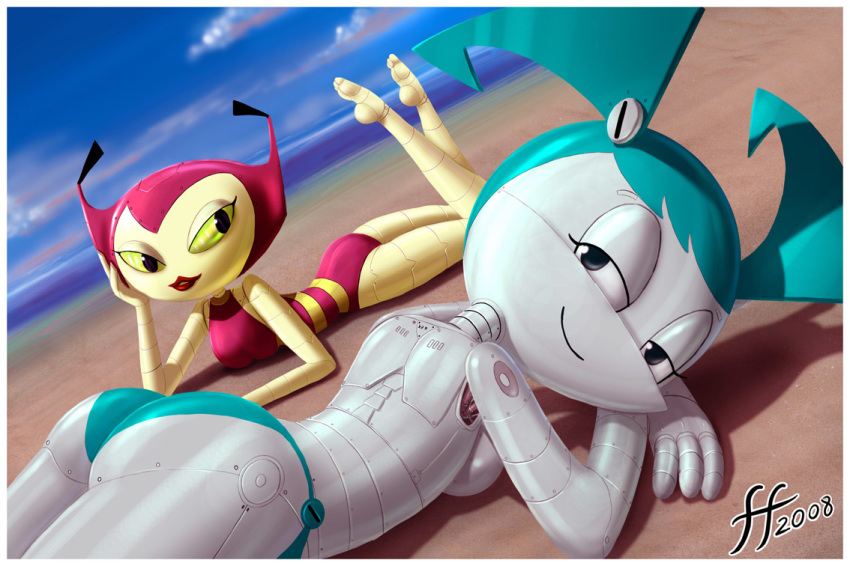 2008 beach fernando_faria_(artist) jenny_wakeman my_life_as_a_teenage_robot vega_vexus vexus xj-9