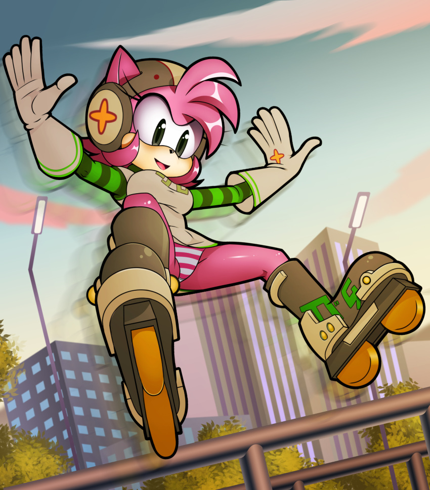 amy_rose fanart hedgehog_girl mobian_(species)