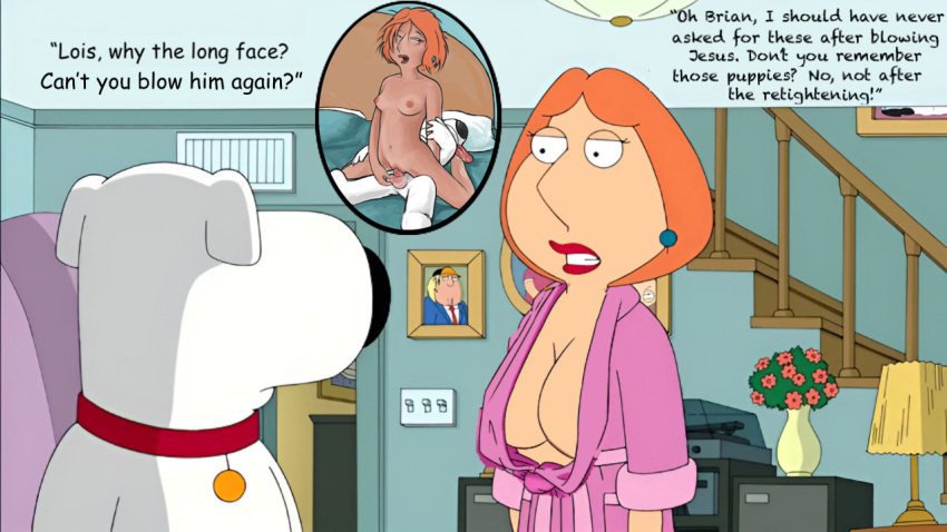 beastiality breasts brian_griffin family_guy infidelity lois_griffin oral reverse_cowgirl_position