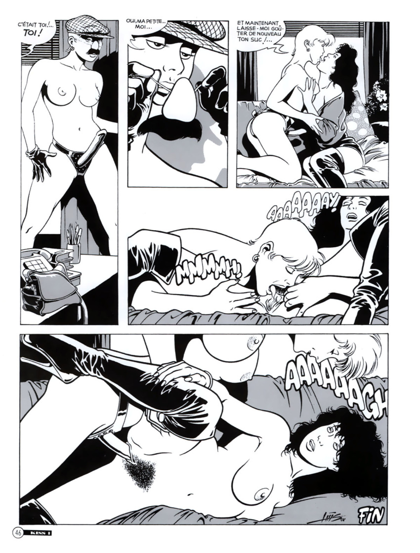 comic kiss_comix monochrome tagme