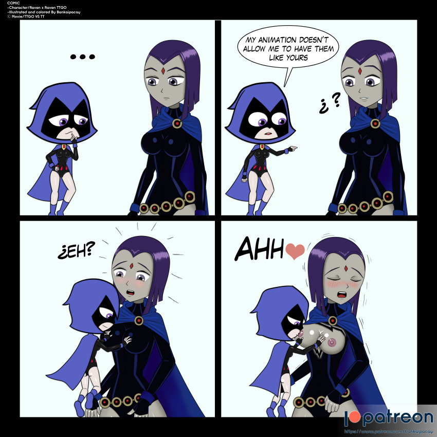 bankaipacay breast_feeding breasts cartoon_network comic comics-toons crossover dc_comics dc_comics gothic nipples raven_(dc) tagme teen_titans teen_titans_go teen_titans_go_vs_teen_titans