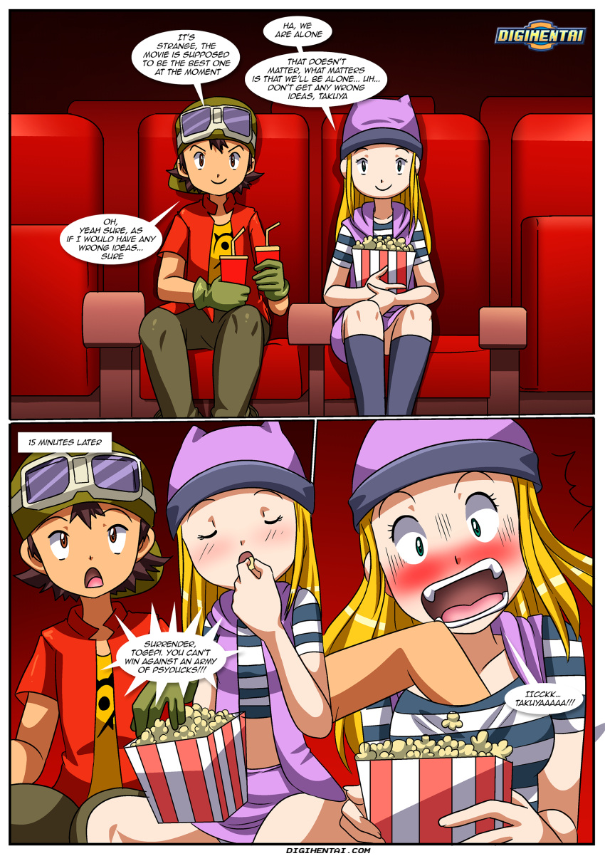 a_dream_date bbmbbf comic digihentai digimon palcomix takuya_kanbara zoe_orimoto