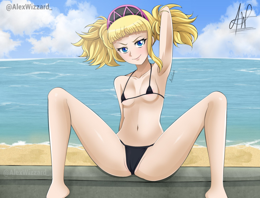 1girl bikini blonde_hair breasts hlokk_(shuumatsu_no_valkyrie) shuumatsu_no_valkyrie small_breasts swimsuit