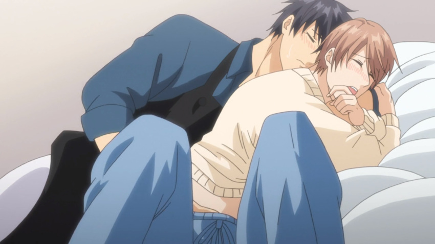 Xbooru - 2boys anime asumi koya canon couple handjob male/male male only  masturbation naruse keiichi papa datte shitai yaoi