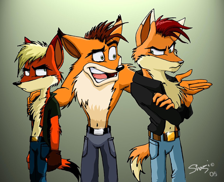 3boys crash_bandicoot crash_bandicoot_(series) furry male sega shaz shaz_(artist)