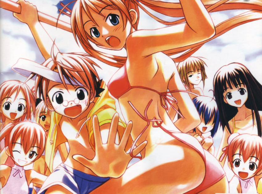 clothing high_resolution kagurazaka_asuna ken_akamatsu konoe_konoka kufei mahou_sensei_negima! nagase_kaede narutaki_fumika narutaki_fuuka negi_springfield not_porn sasaki_makie swimsuit wallpaper