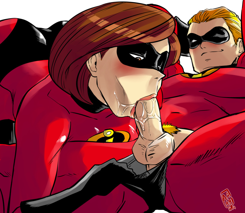 dash_parr deepthroat elastigirl fellatio helen_parr male/female mom oral penis_in_mouth the_incredibles