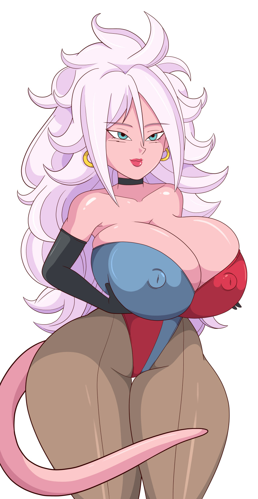 android_21 big_ass big_breasts dragon_ball earrings hourglass_figure toshiso_(artist) vomi_(dragon_ball)