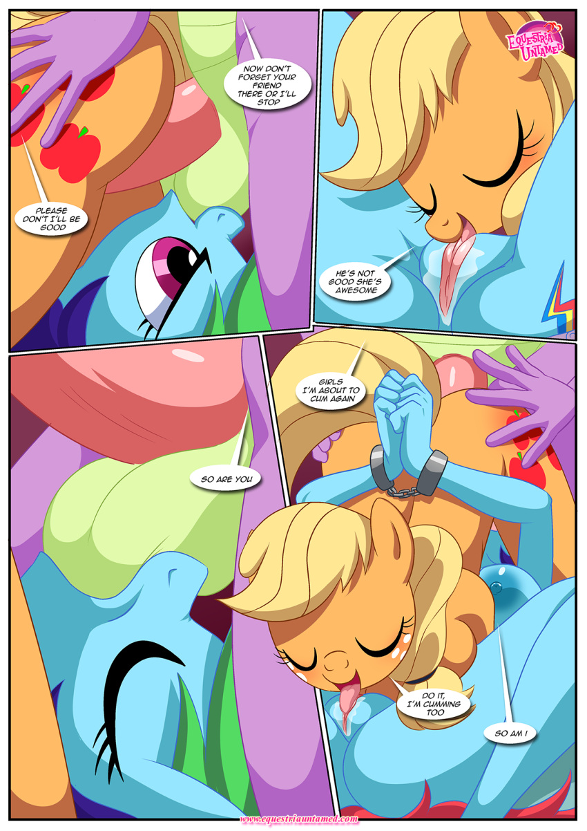 applejack applejack_(mlp) comic equestria_untamed friendship_is_magic furry hasbro my_little_pony palcomix rainbow_dash rainbow_dash_(mlp) spike spike's_ultimate_fantasies_or_the_dragon_king's_harem spike_(mlp)