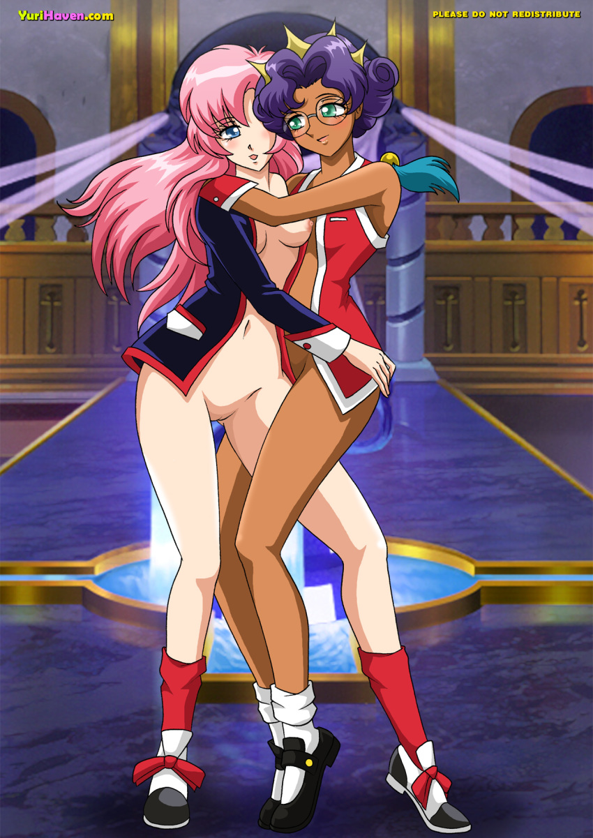 bottomless dark_skin glasses revolutionary_girl_utena utena_tenjou yuri yuri_haven