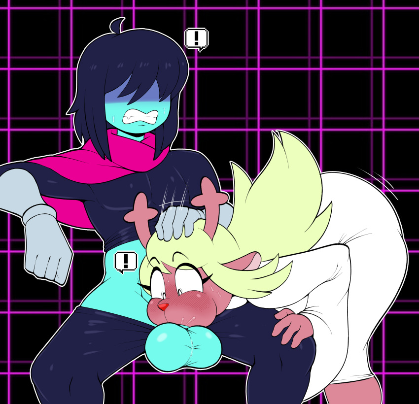 1boy 1girl 2d 2d_(artwork) anthro balls deepthroat deltarune digital_media_(artwork) duo erection fellatio female female_anthro hair_over_eyes hand_on_head hetero human human/anthro kris_(dark_world_form) kris_(deltarune) male male/female male_human male_kris_(deltarune) mehdrawings noelle_holiday oral penis reindeer sequence sequential sex straight undertale_(series) video_game_character video_games