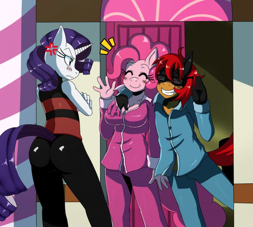 anthro equine female friendship_is_magic horn horse kingofkof my_little_pony pinkie_pie pinkie_pie_(mlp) pony rarity_(mlp) sssonic2 sweetie-swirl unicorn