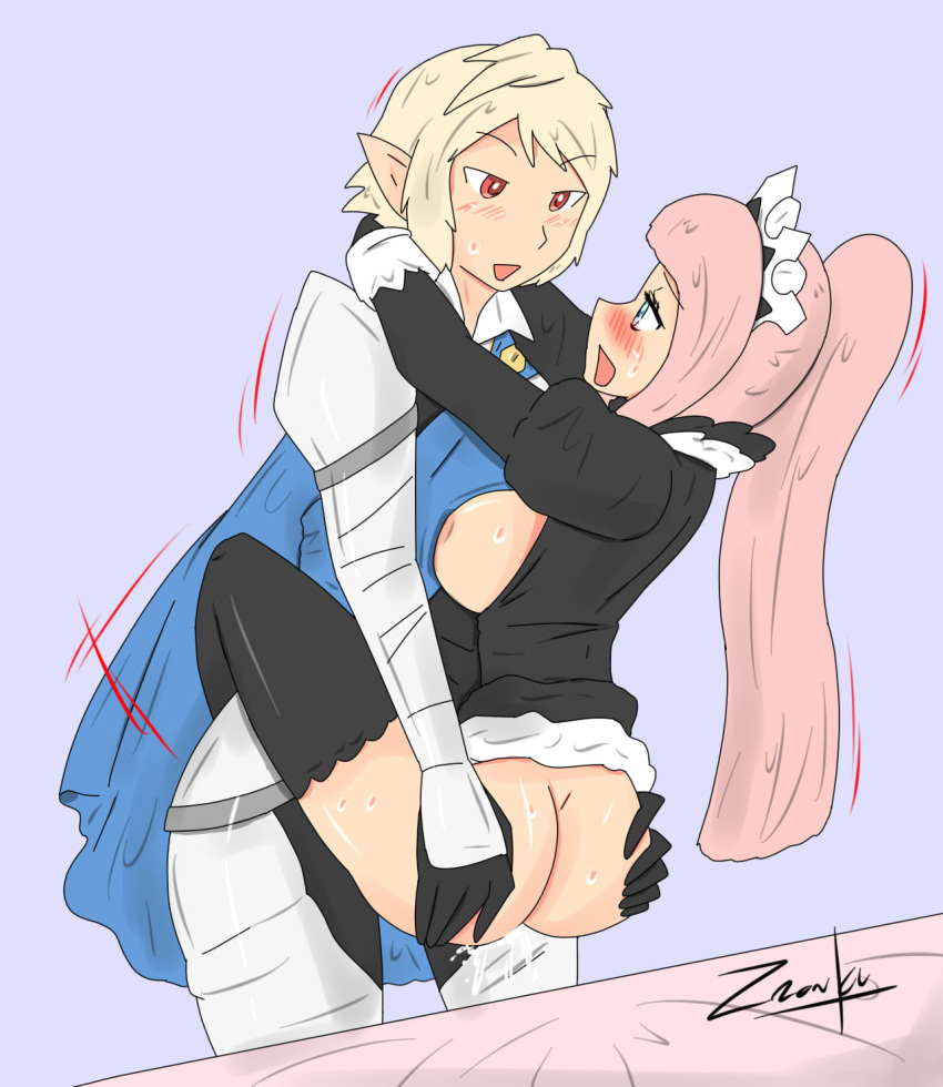 bed carrying corrin_(fire_emblem) couple felicia_(fire_emblem_if) fire_emblem fire_emblem_fates legs_crossed sex standing zronku