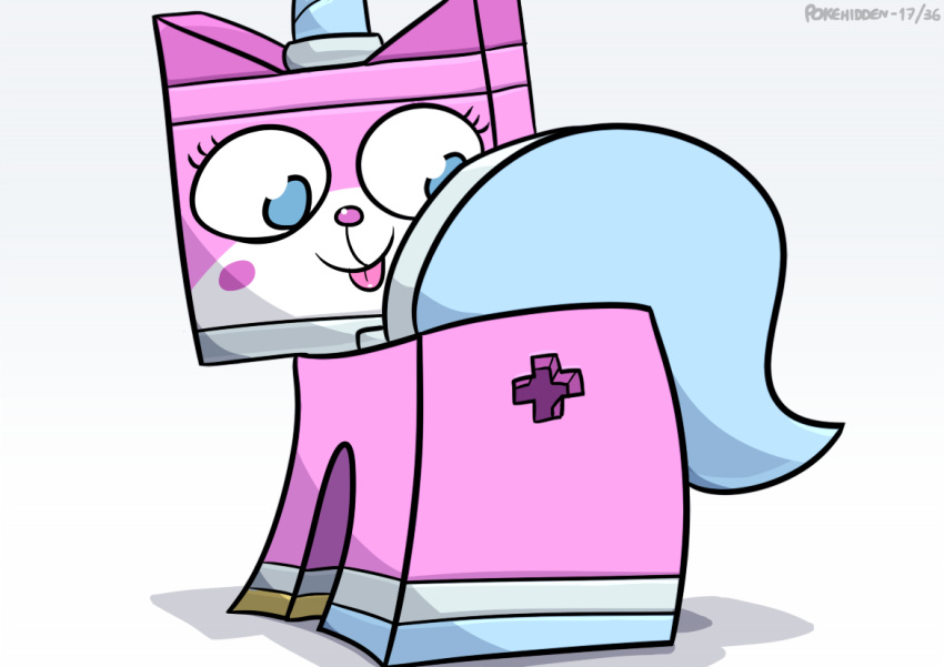 1girl lego pokehidden presenting pussy the_lego_movie unikitty