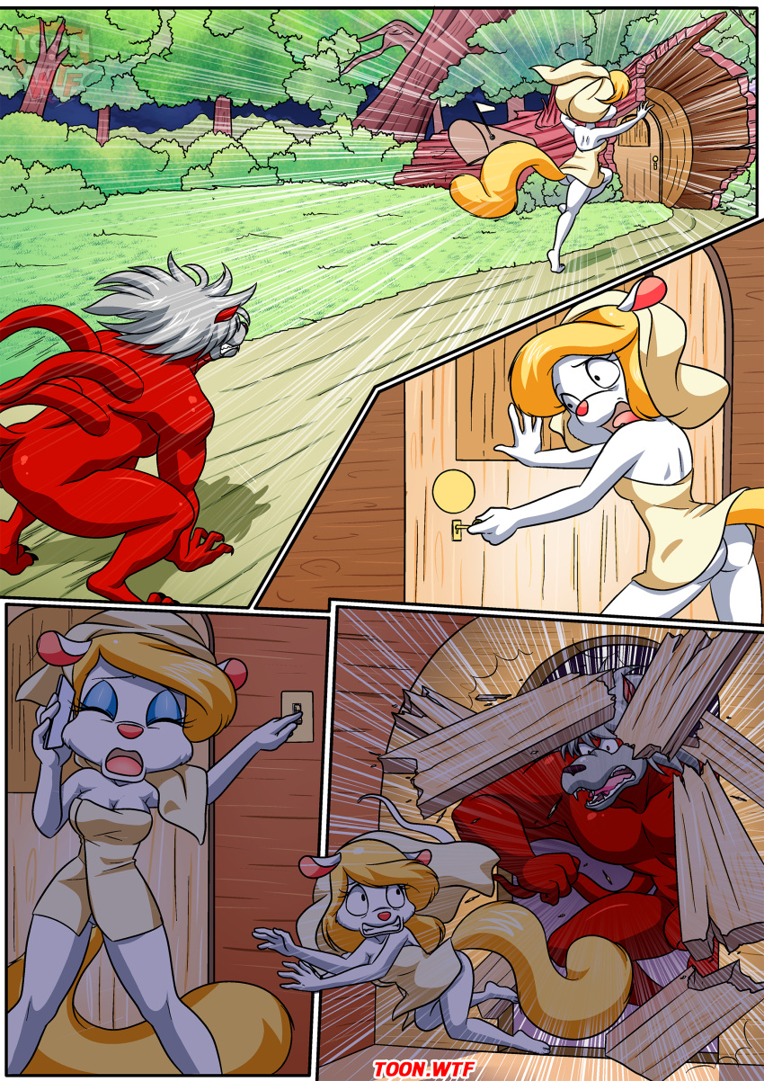 animaniacs bbmbbf comic fur34* furry minerva_mink palcomix wilford's_revenge_(comic) wilford_wolf