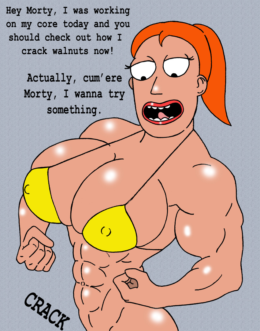 huge_breasts imminent_incest muscular_female rick_and_morty sbb summer_smith