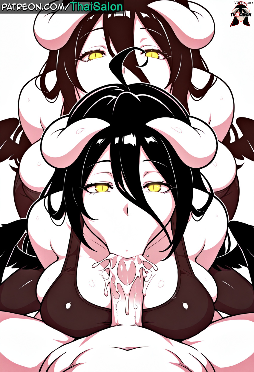 1boy 1boy1girl 1girl 1girl 1girls ahoge ai_assisted ai_generated albedo_(overlord) anteater_face big_breasts bitch black_hair black_wings blowjob_face blowjob_focus breasts breasts chromatic_abberation cum cum_drip cum_explosion cum_in_mouth cum_inside cum_on_body cum_on_breasts eye_contact eyebrows eyelashes eyes eyeshadow feathered_wings feathers fellatio fellatio fellatio_face fellatio_pov fit fit_female glowing_eyes greasts hires horns intense_orgasm intense_stare long_hair low_wings makeup male male_pov multiple_views navel obedience obedient obedient_female overlord_(maruyama) patreon patreon_username pov sexually_suggestive simple simple_background simple_coloring simple_drawing simple_shading slut sports_bra sportswear stable_diffusion submissive submissive_female succubus succubus_horns tagme thaisalon thick_thighs thighs vacuum vacuum-like_fellatio vacuum_blowjob vacuum_fellatio vacuum_suck watermark white_horn white_horns whore wings yellow_eyes