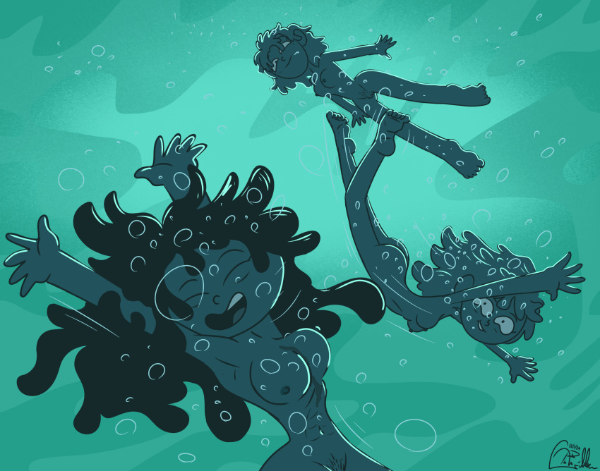 3girls amphibia anne_boonchuy ass barefoot breasts bubbles disney feet female marcy_wu navel nipples nude pubic_hair pussy salacious_t sasha_waybright skinny_dipping swimming tagme underwater water