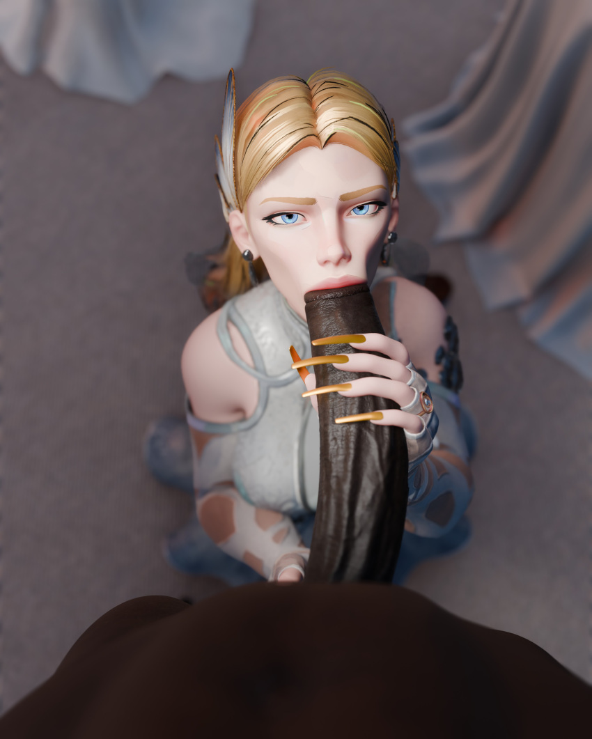 1boy 1girls 3d big_penis blonde_female blonde_hair blue_eyes cheating cheating_wife clothed_female_nude_male cuckold dark-skinned_male dark_skin fellatio hand_on_penis hung interracial invisible_woman invisible_woman_(marvel_rivals) invisible_woman_(the_life_fantastic) kissing_penis large_penis light-skinned_female lips long_fingernails looking_at_viewer male marvel marvel_comics marvel_rivals netorare notgood3d ntr nude_male ring sue_storm wedding wedding_dress wedding_ring