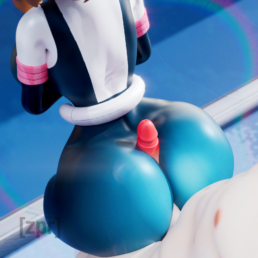 1boy 1girl 1girls 3d ass assjob big_ass big_ass big_breasts bodysuit breasts brown_hair bubble_ass bubble_butt busty_teenager buttjob buttjob_over_clothes caked_up cheesecake clothed_female_nude_male fat_ass hero_outfit_(mha) heroine high_school_student huge_ass huge_breasts light-skinned_female light-skinned_male light_skin male medium_hair my_hero_academia ochako_uraraka ochako_uraraka_(hero_outfit) red_eyes round_ass smile straight superheroine teen teenage_female thick_thighs tight_clothing venus_body voluptuous voluptuous_female wide_hips young young_female zaphysart zpr