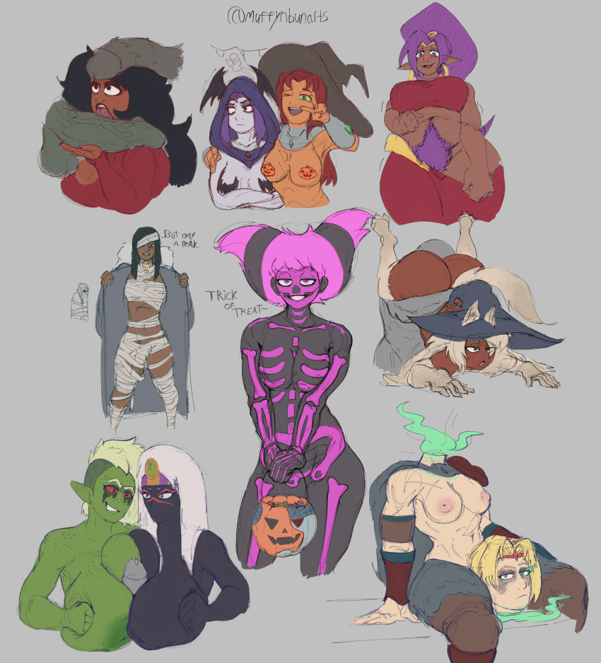 amphibia crossover desna duck_dodgers eska fellatio half_demon halloween jinx koriand'r lord_dominator muffynbunarts ok_k.o.!_let's_be_heroes paizuri queen_tyr'ahnee rachel_roth raven_(dc) sasha_waybright shantae_(character) starfire tamaranean teen_titans the_legend_of_korra topless wander_over_yonder wilhamena