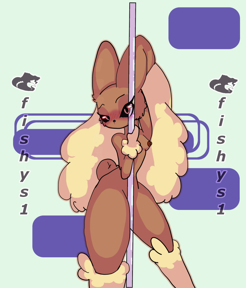 furry lopunny pokemon pokemon_fanart stripper stripper_pole