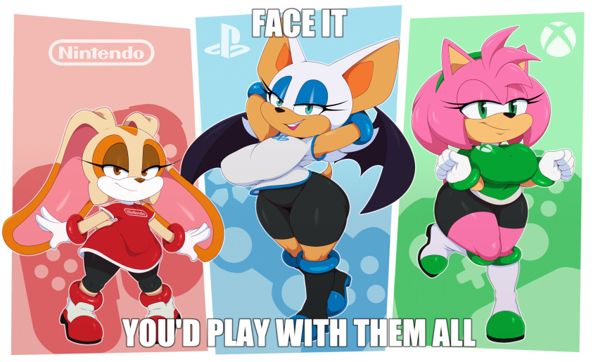 amy_rose cream_the_rabbit fanart rouge_the_bat tagme