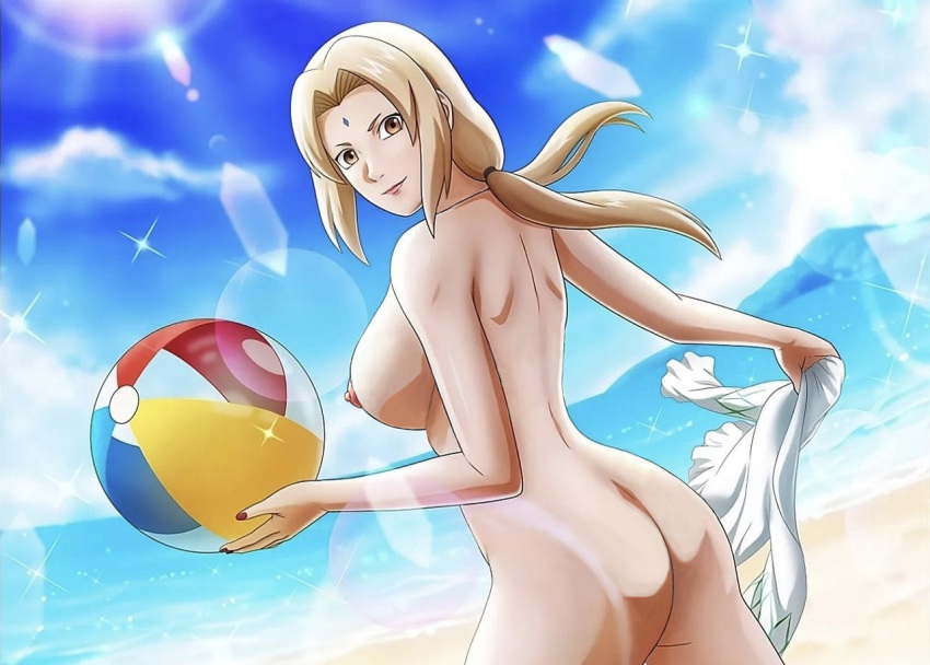 beach big_breasts naruto naruto_shippuden tagme tsunade