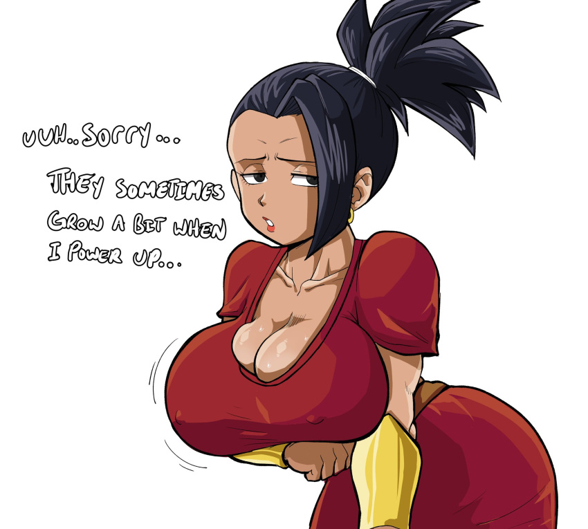 1girl 1girl attractive beautiful_female beautyful big_breasts bitch black_hair bodysuit breasts dark-skinned_female dark_skin dragon_ball dragon_ball_super earrings excited excited_for_sex exhibitionism female_focus female_pov female_pubic_hair hair_ornament hooker kale kale_(dragon_ball) nipples perfect perfection prostitute prostitution provocating provocative sex_invitation sexually_suggestive