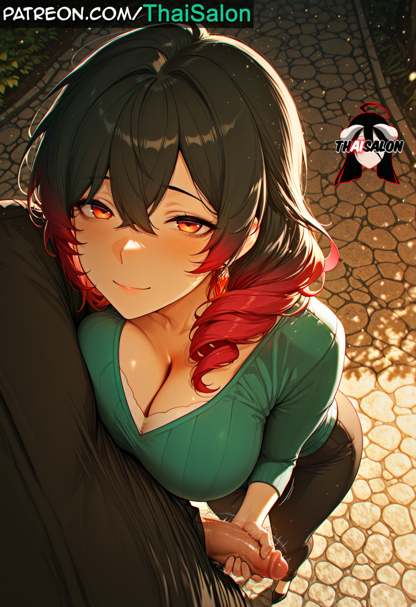 1boy 1boy1girl 1girl 1girl 1girl 1girls ai_assisted ai_generated big_ass big_breasts big_breasts black_hair breast_press breasts chromatic_abberation clothed clothed_female clothing curvaceous curvaceous_body curvaceous_female curvaceous_figure curves curvy curvy_body curvy_female curvy_figure curvy_hips eyebrows eyelashes eyeliner femal grabbing_penis handjob hard_penis high_res high_res high_resolution highs huge_ass huge_breasts large_ass light-skinned_female lips medium_hair motion_lines oc orange_eyes outside patreon_username pavement penis pov red_hair sexually_suggestive stable_diffusion tagme thick thick_thighs thighs veiny_penis voluptuous voluptuous_body voluptuous_female watermark