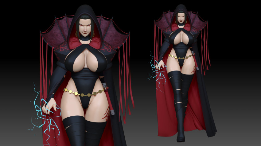 3d big_breasts black_hair character_sheet generalbuta milf red_eyes rey rey_(star_wars) sexy sith_rey star_wars