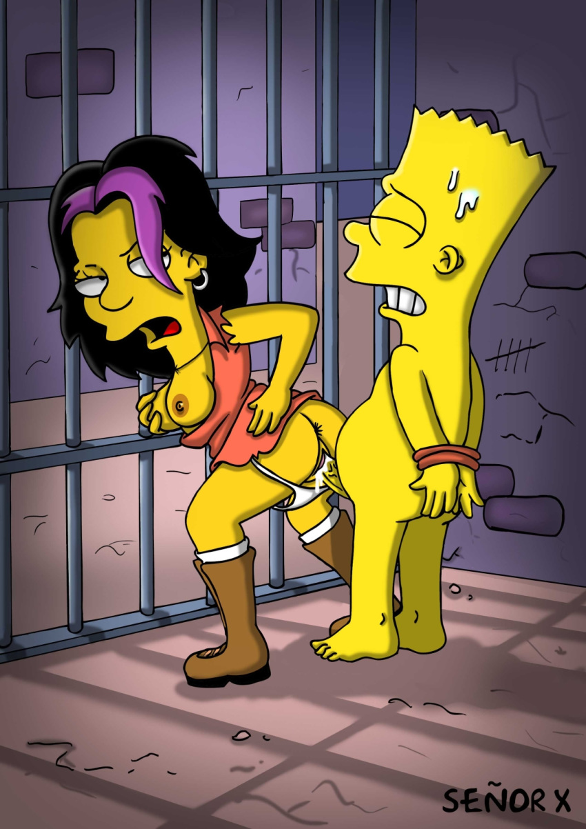 bart_simpson gina_vendetti senor_x_(artist) tagme the_simpsons yellow_skin