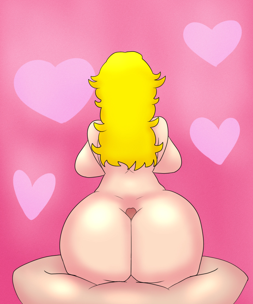 ass backboob big_ass blonde_hair butlova buttjob fat_ass hair huge_ass long_hair nude pov princess_peach super_mario_bros.