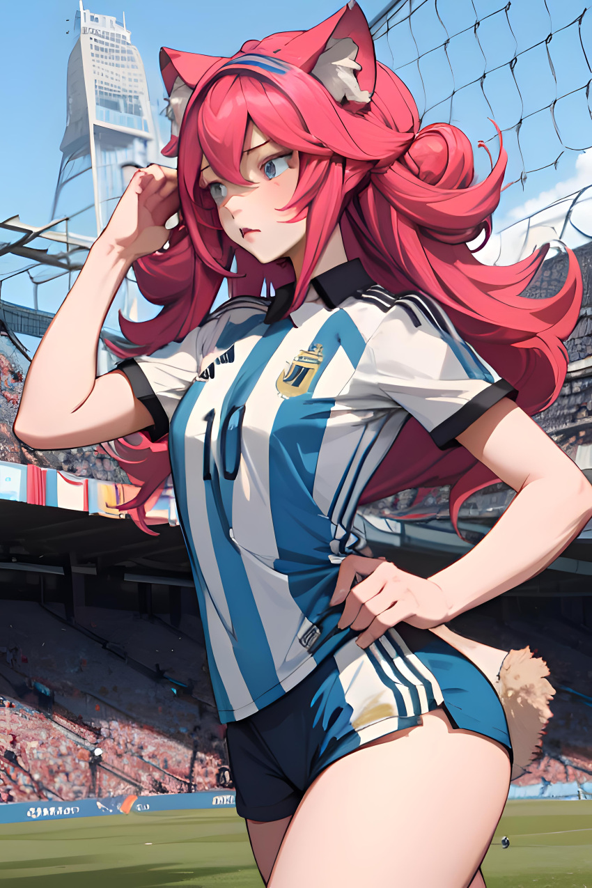 1girl ai_generated argentina hispanic_female lunaria_ayaren soccer_mom soccer_uniform vtuber