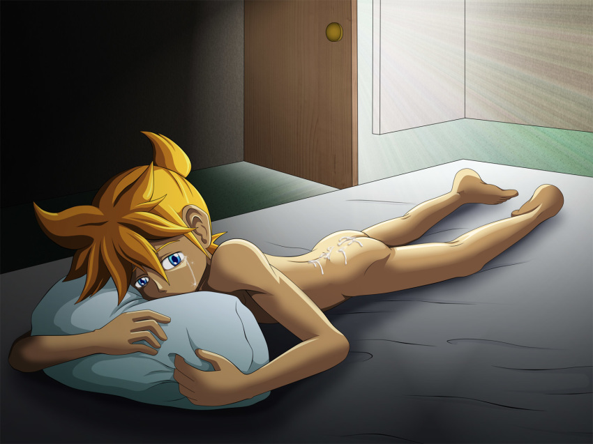 ass cum cum_in_ass cum_on_ass cute len_kagamine nude solo_male vocaloid