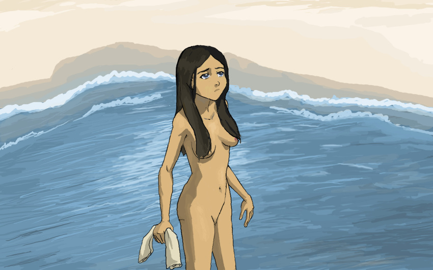 1girl avatar:_the_last_airbender dark-skinned_female dark_skin female_full_frontal_nudity female_nudity female_only human katara nickelodeon nipples nude sitnalta888 tagme