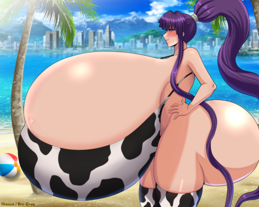 eiken gigantic_ass gigantic_breasts hourglass_figure misono_kirika purple_hair rtenzo_(artist) very_long_hair