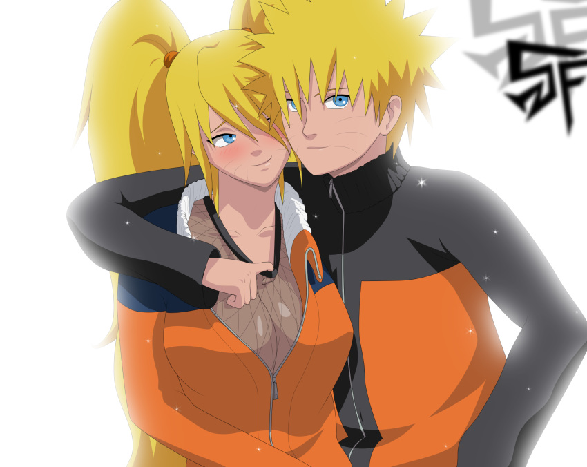 big_breasts blonde_hair blue_eyes breasts genderswap naruko naruto naruto_uzumaki stiky_finkaz