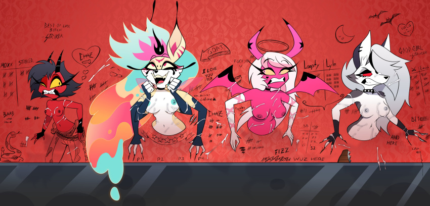 deadinside97 helluva_boss loona_(helluva_boss) millie_(helluva_boss) queen_bee-lzebub_(helluva_boss) verosika_mayday_(helluva_boss) vivienne_medrano vivziepop