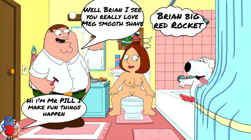 brian_griffin dog_penis family_guy gp375 imminent_sex meg_griffin nude nude_female peter_griffin red_rocket shower somnowalkerx spread_legs