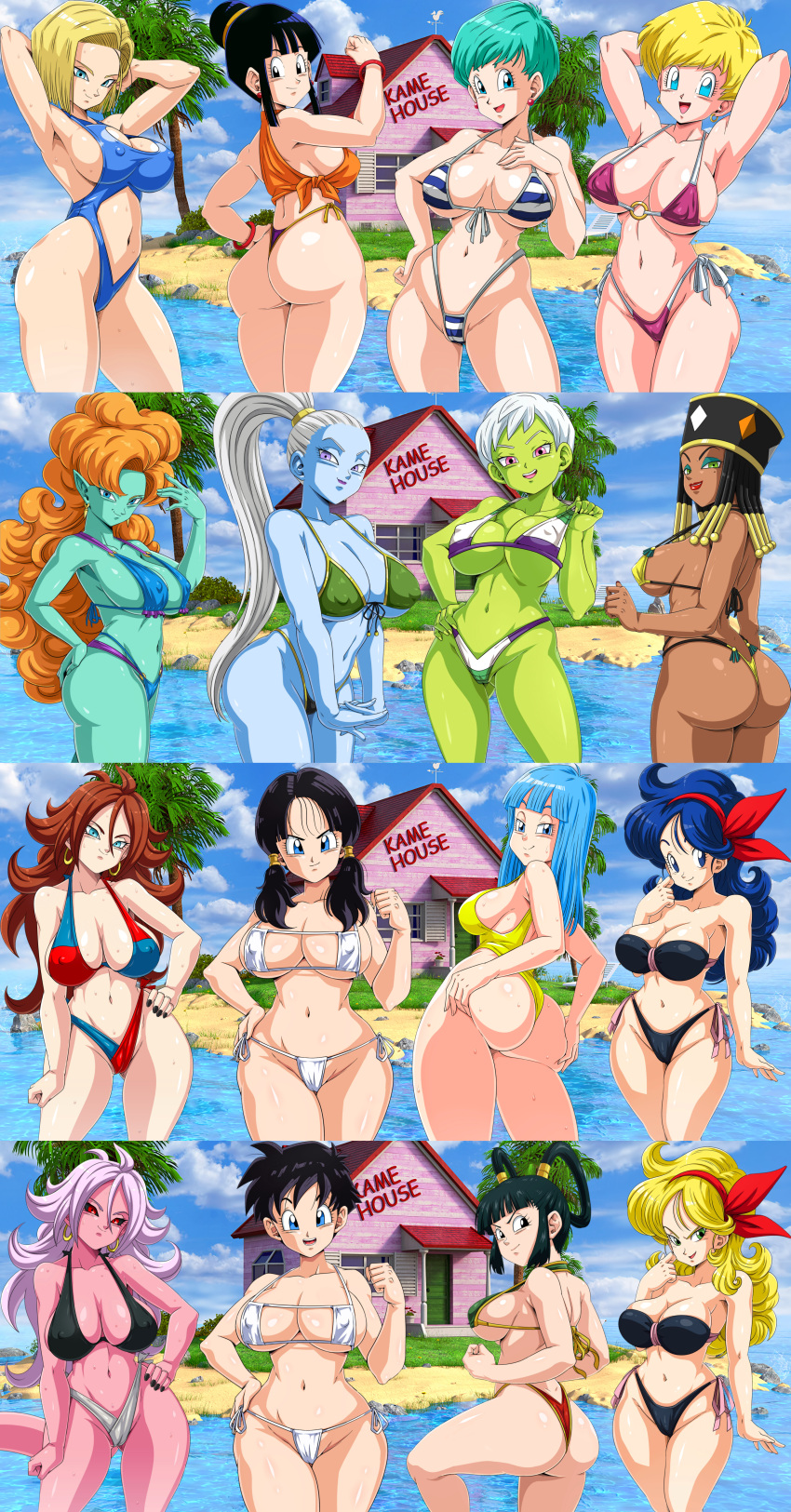 16girls 6+girls android_18 android_21 android_21_(human) ass bad_launch big_ass big_breasts bikini black_hair breasts brown_skin bulma_brief cheelai chichi cougar curvaceous curvy curvy_figure dat_ass dragon_ball dragon_ball_(classic) dragon_ball_fighterz dragon_ball_heroes dragon_ball_super dragon_ball_super:_super_hero dragon_ball_super_broly dragon_ball_z dragon_ball_z:_bojack_unbound dragon_ball_z:_kakarot egyptian egyptian_headdress erasa erect_nipples erect_nipples_under_clothes female_only gold_beads good_launch green_eyes headdress heles_(dbs) high_res high_resolution highleg hourglass_figure huge_breasts kame_house large_filesize launch looking_at_viewer looking_back looking_to_the_side majin_android_21 maron milf multiple_girls naughty_face navel navel_cutout nipple_bulge nipples nipples_visible_through_clothing one-piece_swimsuit pose posing red_lipstick revealing_clothes sano-br shounen_jump side-tie_bikini sideboob slutty_outfit swimsuit tanned_skin teen teenage_girl teenager thin_waist turquoise_eye_shadow under_boob vados very_high_resolution videl vomi_(dragon_ball) wide_hips yurin zangya