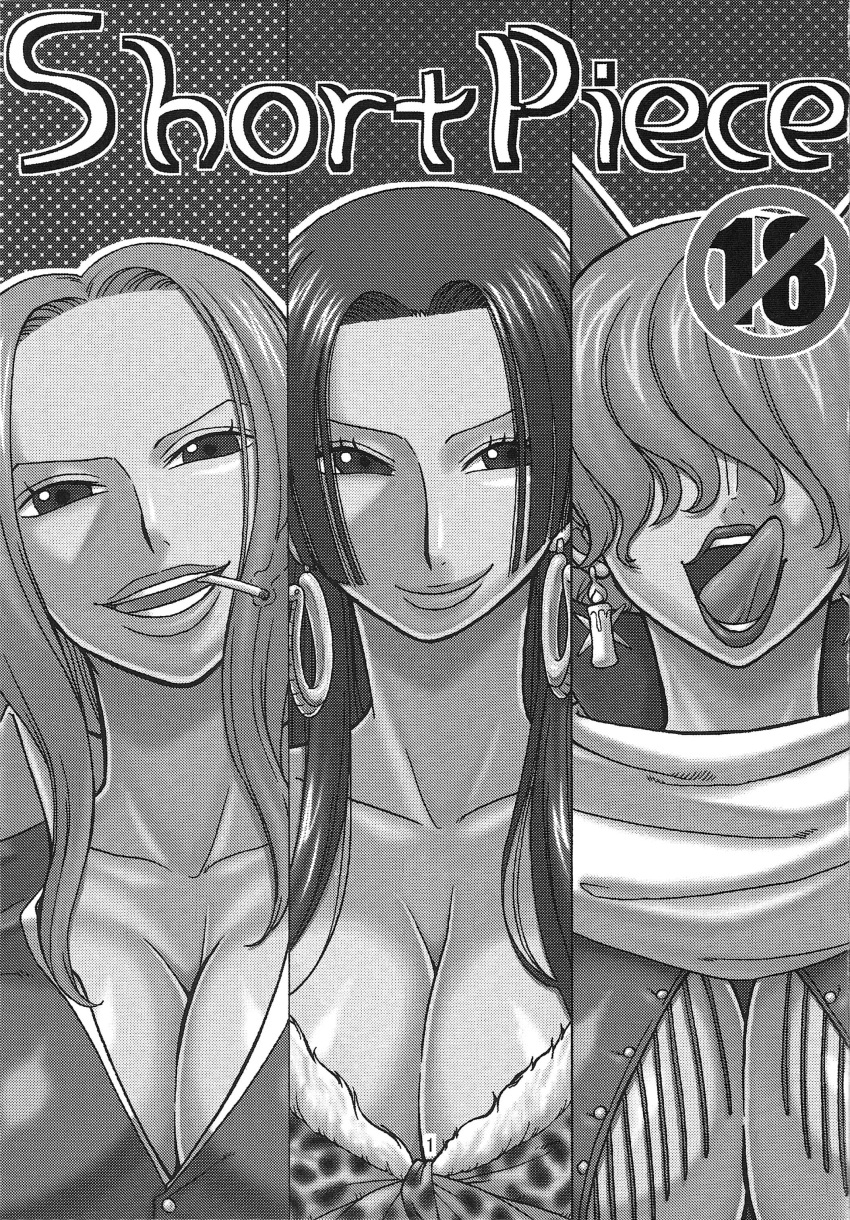 acid_head adult anal big_breasts censor_bar doujin doujin-moe.us doujin_cover doujinshi english_text group_sex hina_(one_piece) huge_breasts long_hair manga monochrome murata one_piece penis sadi-chan short_piece_(one_piece) translated underboob vaginal