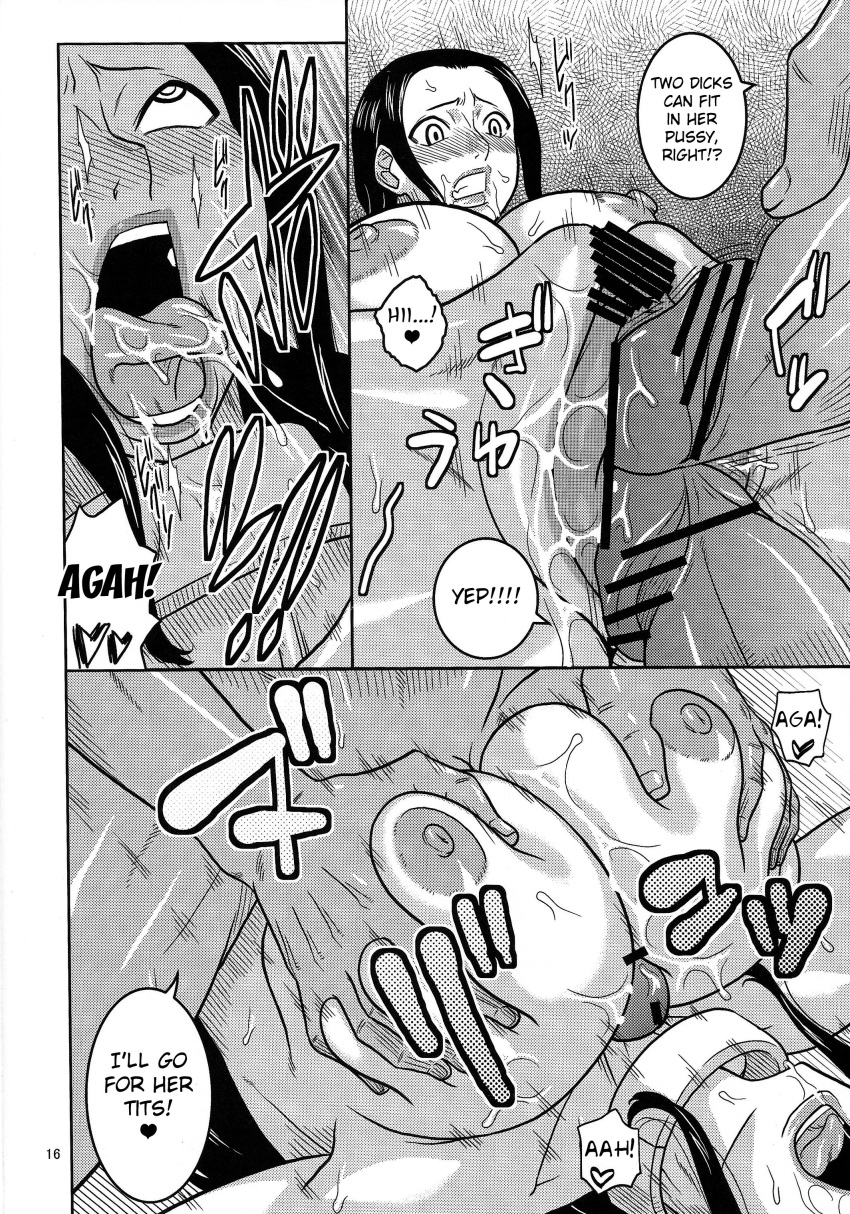 acid_head ahegao anal bondage censor_bar cervical_penetration chain_leash chains collar collar_and_leash creampie cum cum_in_pussy cum_inside cum_on_breasts double_anal double_penetration double_vaginal doujin-moe.us doujinshi english english_text forced_paizuri gangbang group_sex harem huge_breasts monochrome murata nico_robin one_piece paizuri rape robin_sp2_(one_piece) torn_clothes translated triple_penetration vaginal x-ray