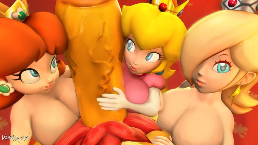 1boy 1girl 3_girls 3_girls 3d blonde_hair blue_eyes bowser breasts brown_hair club_shaped_penis crown earrings elbow_gloves eyelashes faceless_male flower_earrings gloves hair_over_one_eye harem high_res huge_breasts human human_on_anthro hyper hyper_penis interspecies it'll_never_fit koopa looking_at_penis looking_at_viewer male male_pov male_pubic_hair monster multiple_girls nintendo nude nude_female penis_awe penis_grab penis_on_face platinum_blonde_hair pov princess princess_daisy princess_peach pubic_hair reptile rosalina rosalina scalie signature star_earrings straight super_mario_bros. super_mario_bros. teamwork veiny_penis wonster-chan