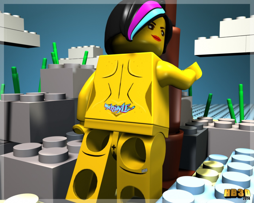 back black_hair hair hentai_boy lego nude posing tattoo the_lego_movie wyldstyle