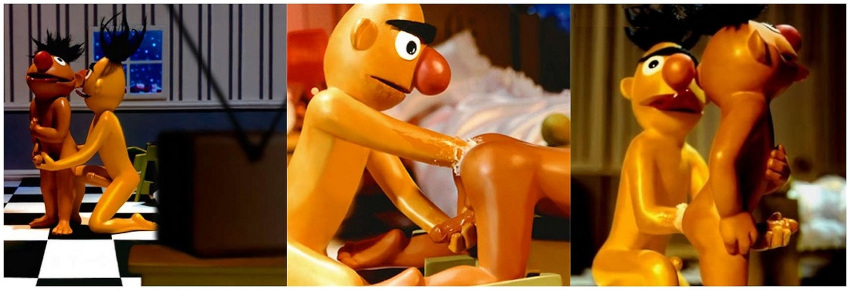 anal bert ernie fisting handjob reach_around sesame_street yaoi