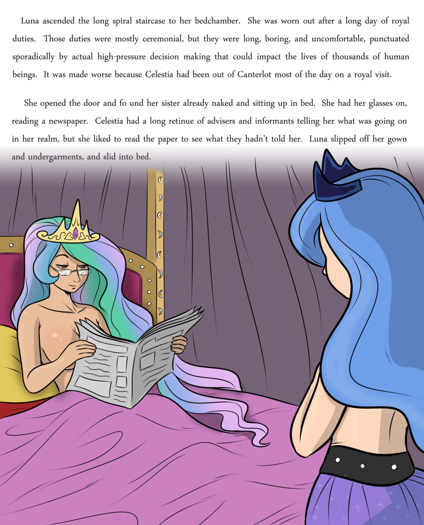 2girls comic friendship_is_magic futanari incest luna's_magic_wand megasweet my_little_pony princess_celestia princess_luna