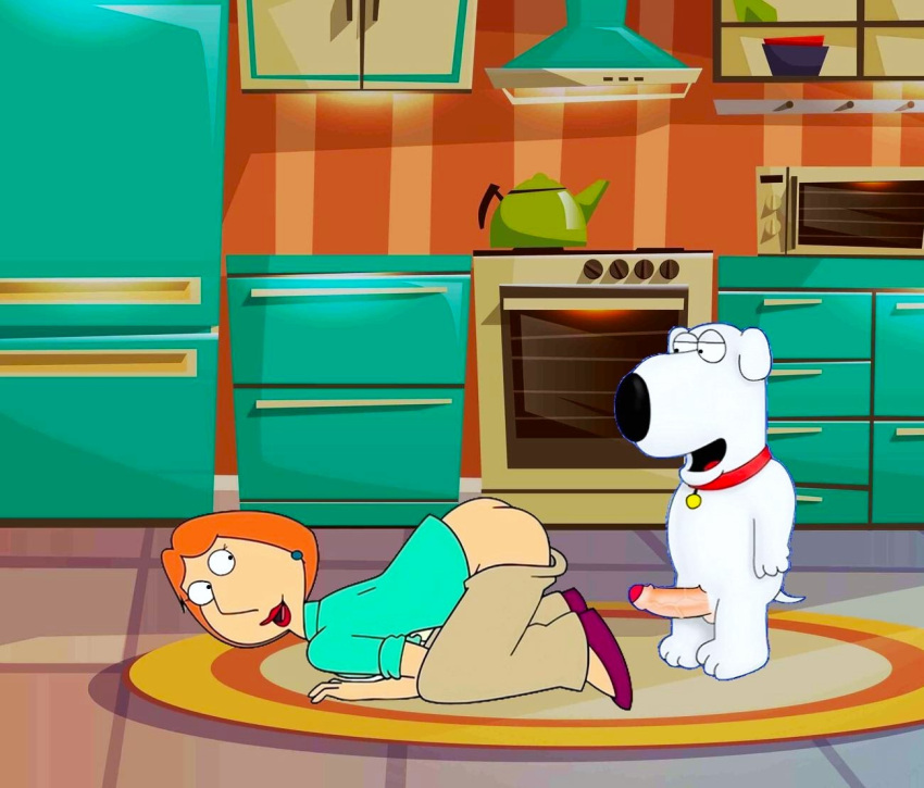 ass before_sex brian_griffin doggy_position erect_penis family_guy huge_penis lois_griffin panties_down