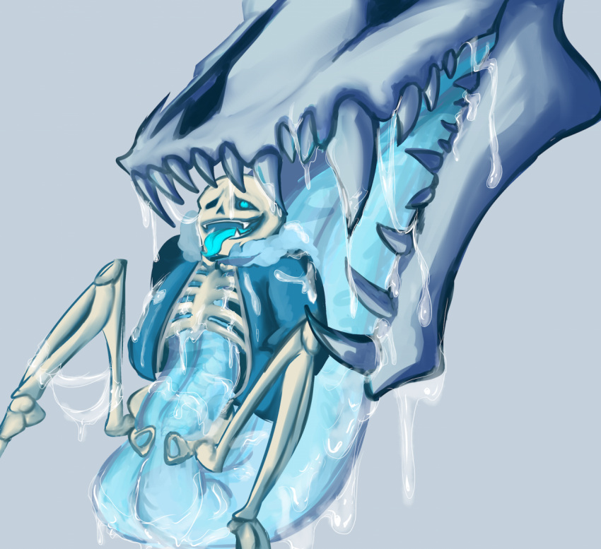 animated_skeleton artist_request blue_background blue_blush blue_hoodie blue_jacket blue_tongue blush bottom_sans clothed gaster_blaster hooded_jacket hoodie jacket larger_penetrating larger_penetrating_smaller licking long_tongue male male_penetrated monster penetration saliva sans sans_(undertale) simple_background size_difference skeleton smaller_penetrated solid_color_background solo_focus submissive submissive_male tongue tongue_fuck tongue_fucking tongue_out tongue_penetration uke_sans undead undertale undertale_(series) wet